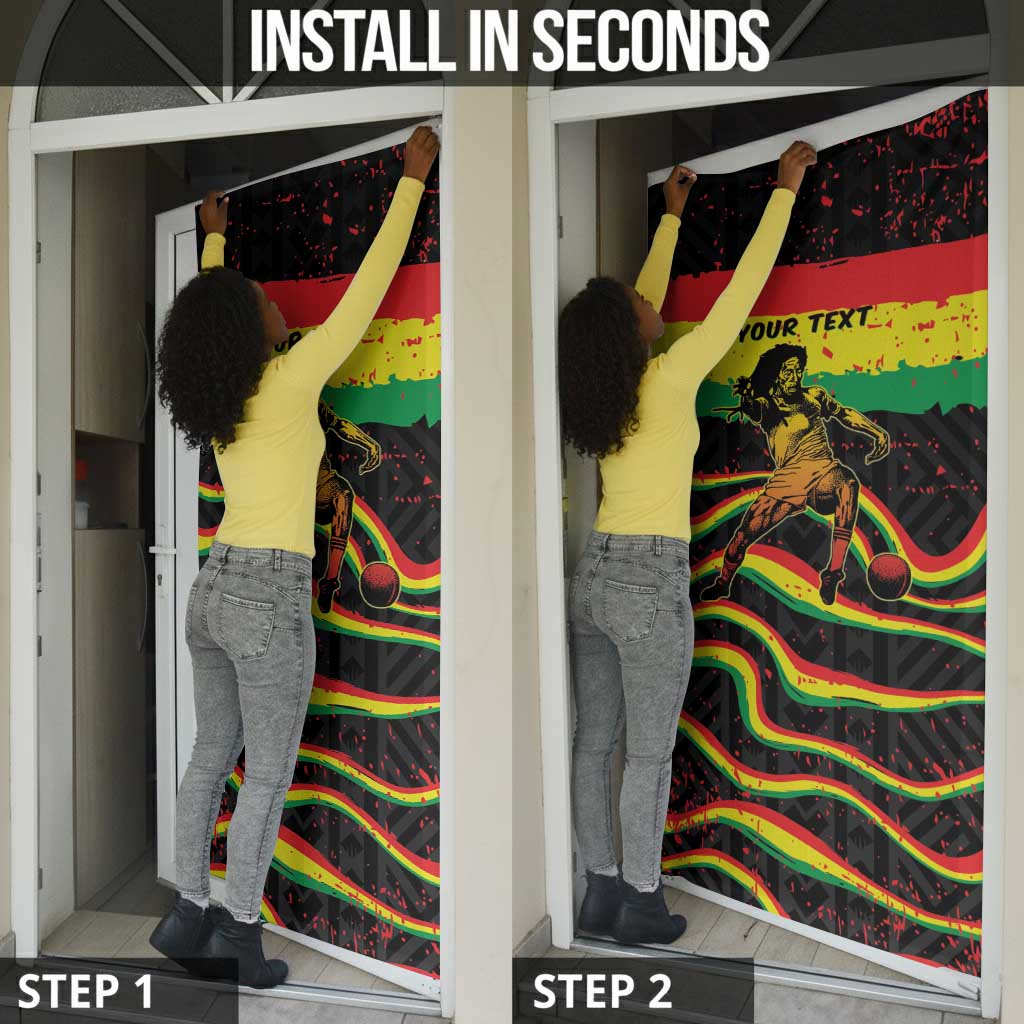 Personalized Reggae Legend Bob Football Door Cover Grunge Style