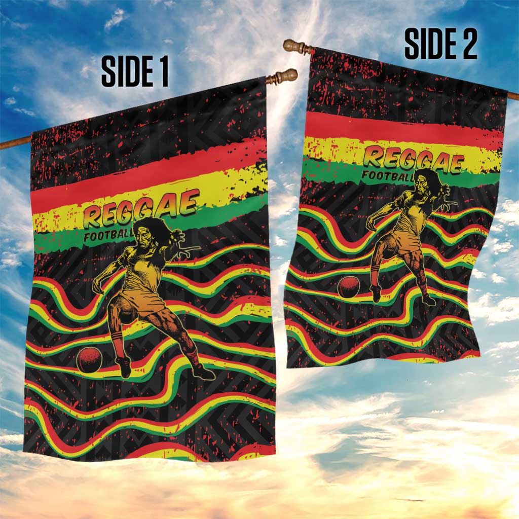 Reggae Legend Bob Football Garden Flag Grunge Style