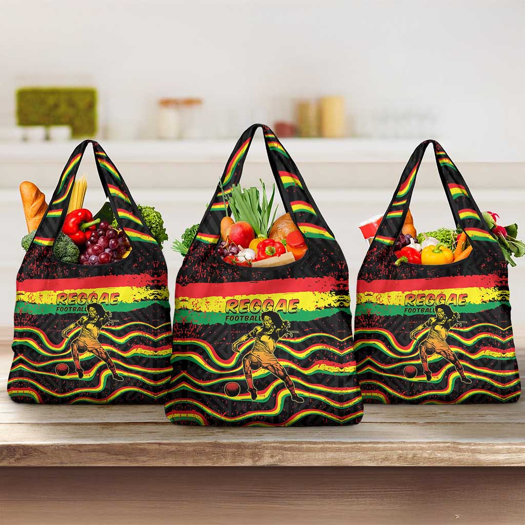 Reggae Legend Bob Football Grocery Bag Grunge Style