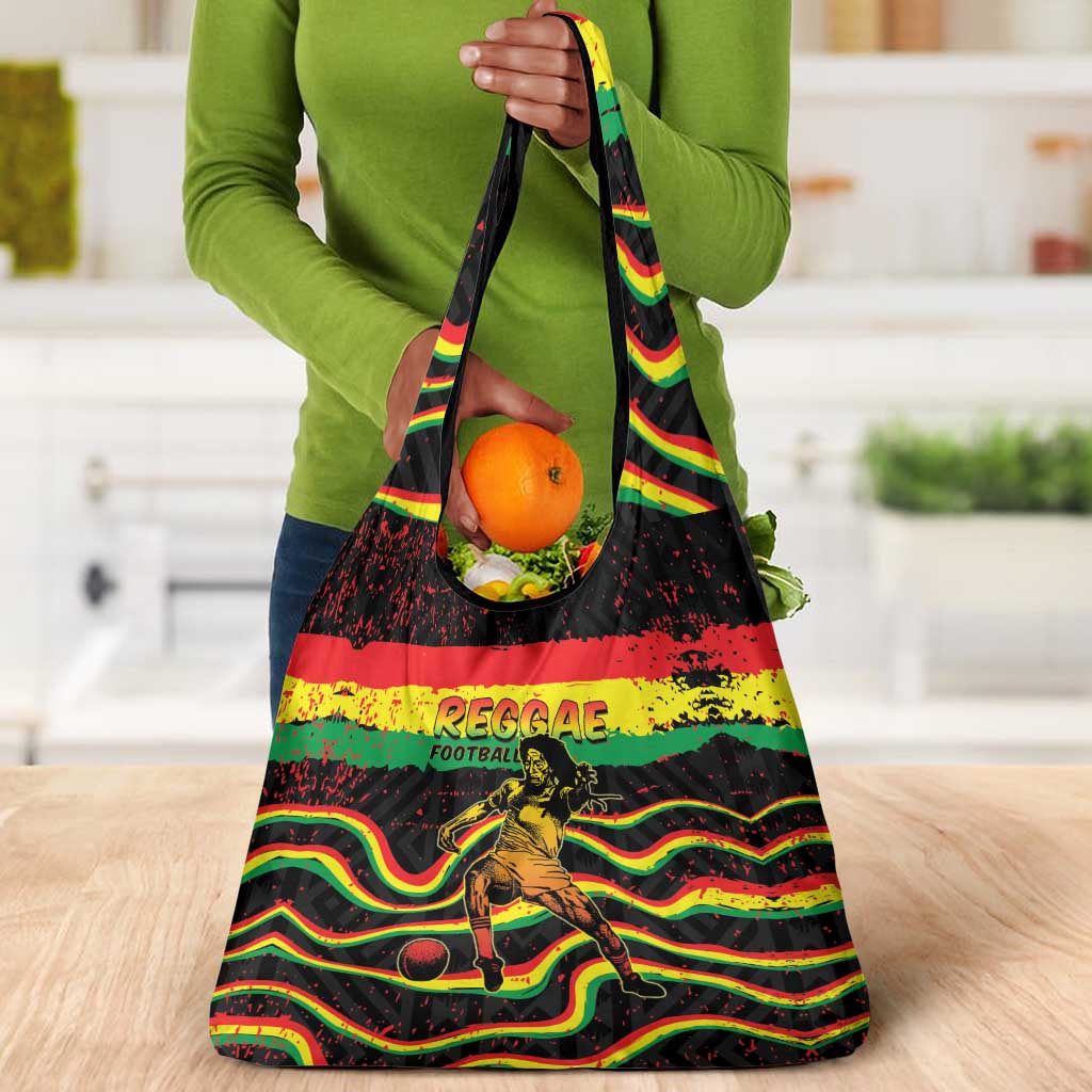 Reggae Legend Bob Football Grocery Bag Grunge Style