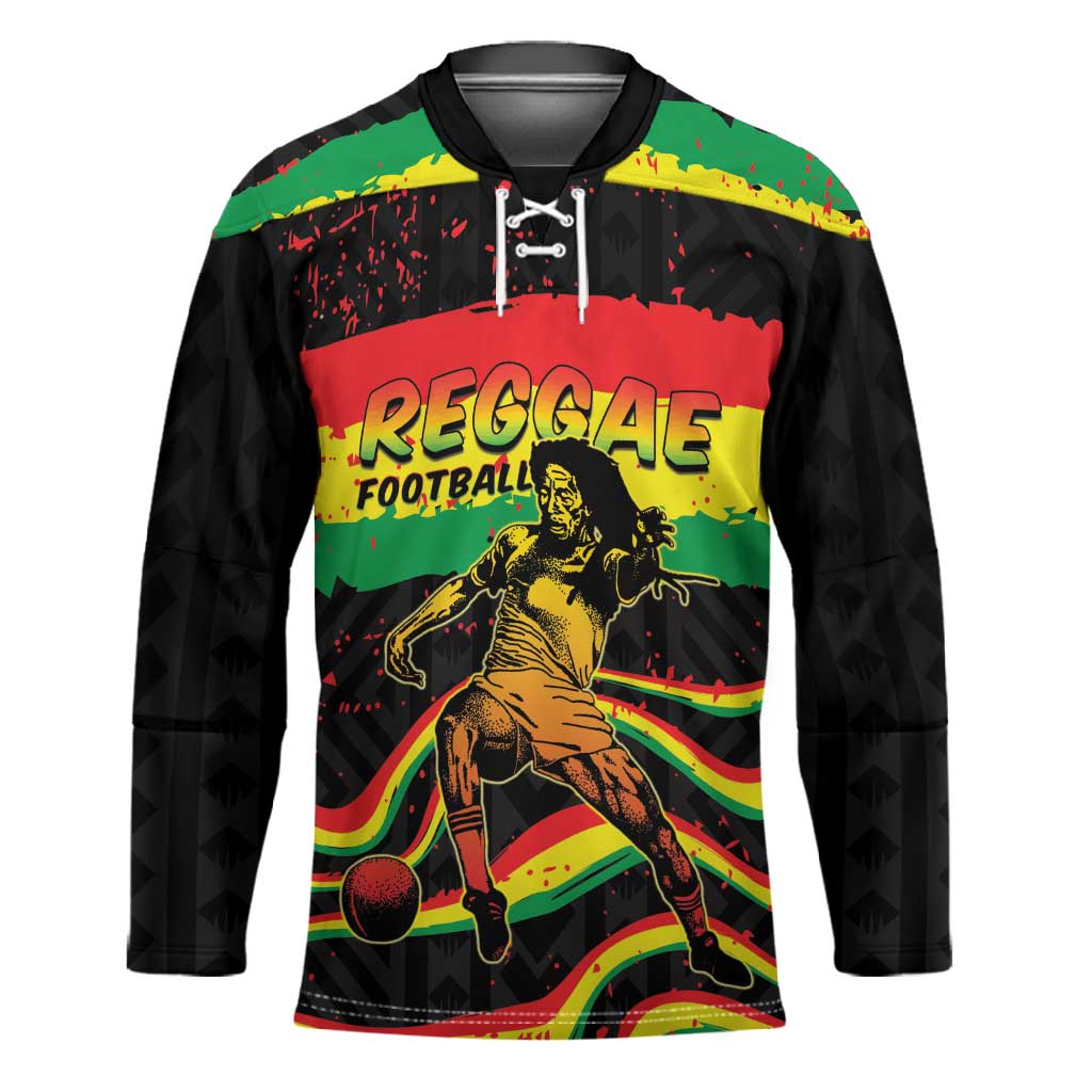 Personalized Reggae Legend Bob Football Hockey Jersey Grunge Style