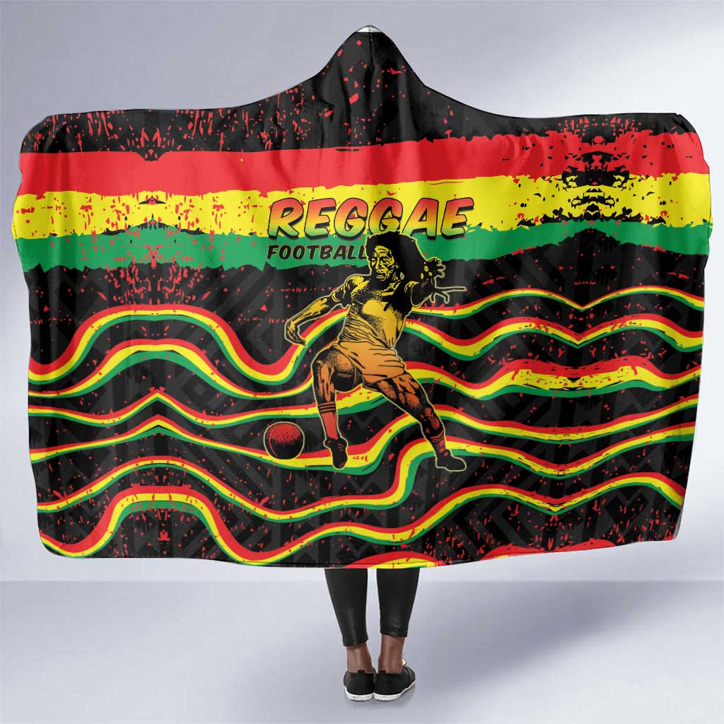 Reggae Legend Bob Football Hooded Blanket Grunge Style