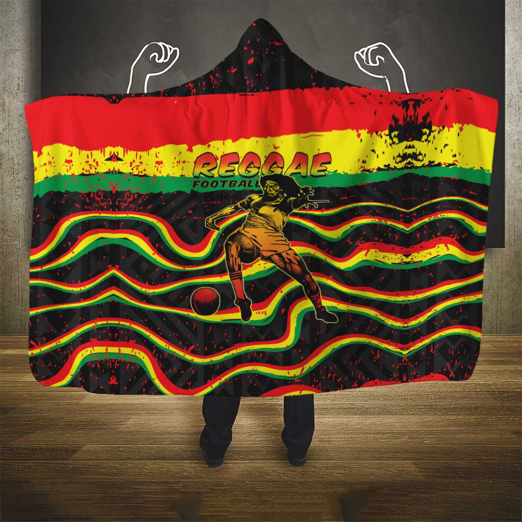 Reggae Legend Bob Football Hooded Blanket Grunge Style