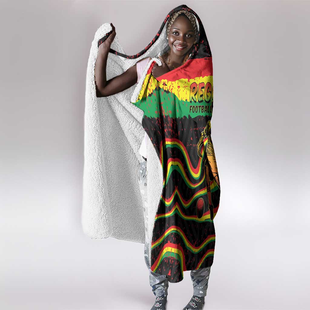 Reggae Legend Bob Football Hooded Blanket Grunge Style