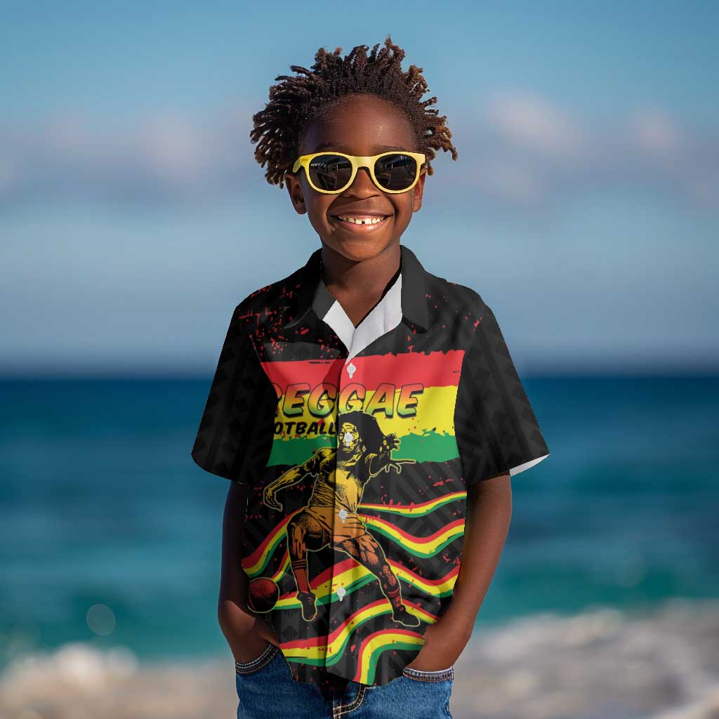 Personalized Reggae Legend Bob Football Kid Hawaiian Shirt Grunge Style