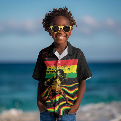 Personalized Reggae Legend Bob Football Kid Hawaiian Shirt Grunge Style