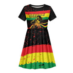 Personalized Reggae Legend Bob Football Kid Short Sleeve Dress Grunge Style