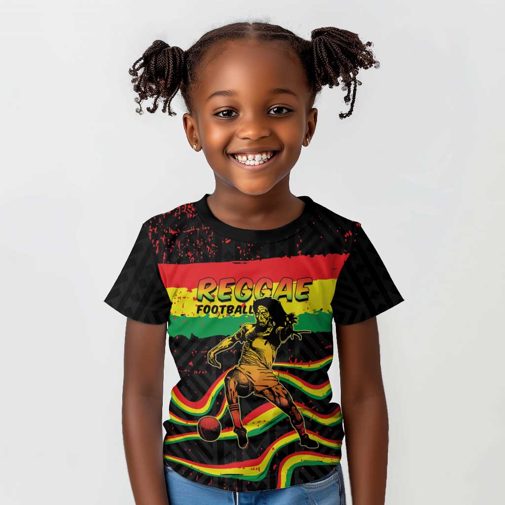 Personalized Reggae Legend Bob Football Kid T shirt Grunge Style