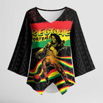Personalized Reggae Legend Bob Football Kimono Sleeve Blouse Grunge Style