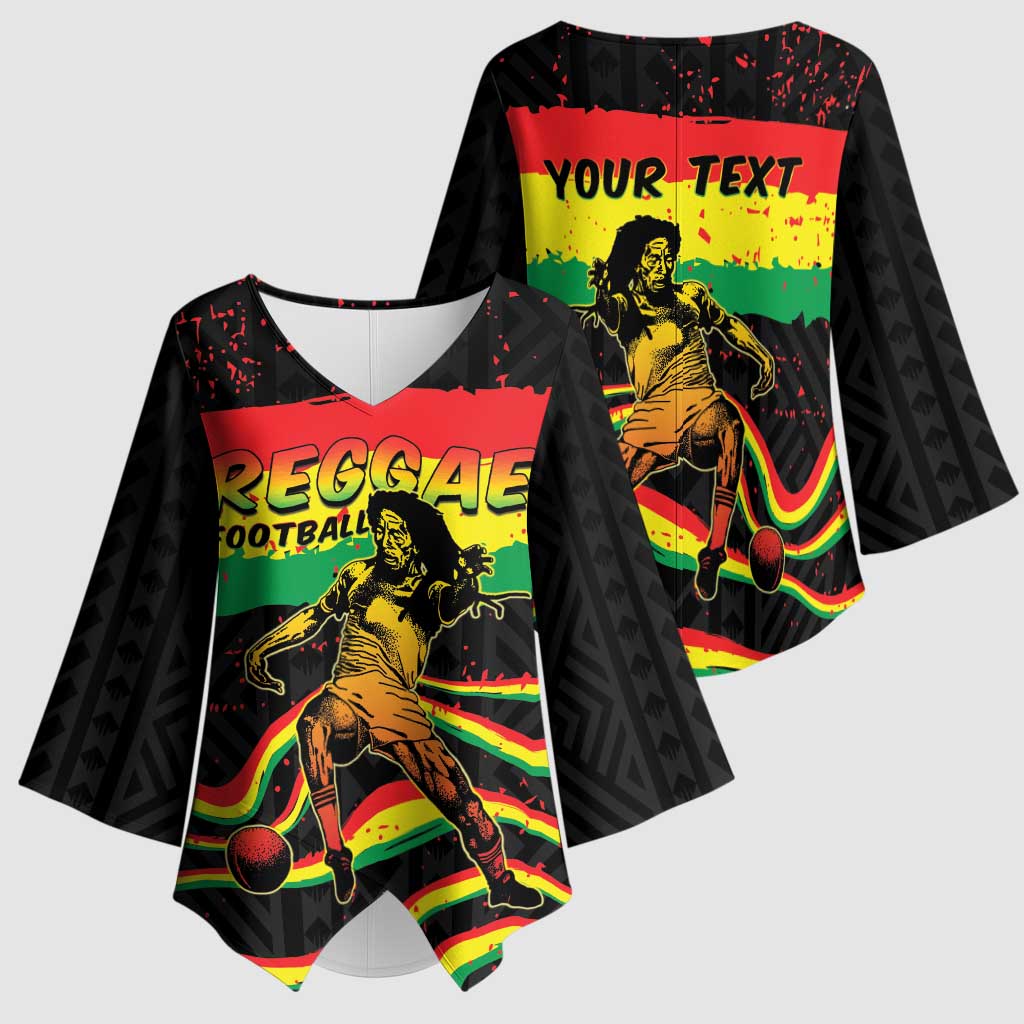 Personalized Reggae Legend Bob Football Kimono Sleeve Blouse Grunge Style