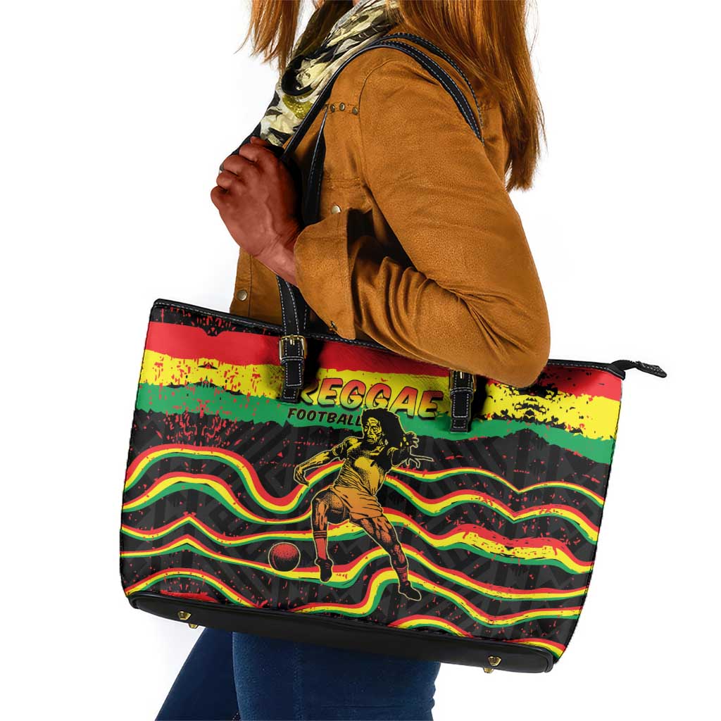 Reggae Legend Bob Football Leather Tote Bag Grunge Style