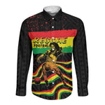 Personalized Reggae Legend Bob Football Long Sleeve Button Shirt Grunge Style