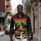 Personalized Reggae Legend Bob Football Long Sleeve Button Shirt Grunge Style