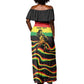 Personalized Reggae Legend Bob Football Off Shoulder Maxi Dress Grunge Style