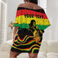 Personalized Reggae Legend Bob Football Off Shoulder Short Dress Grunge Style