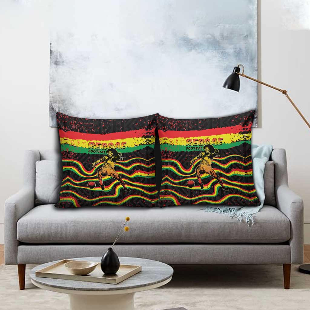 Reggae Legend Bob Football Pillow Cover Grunge Style