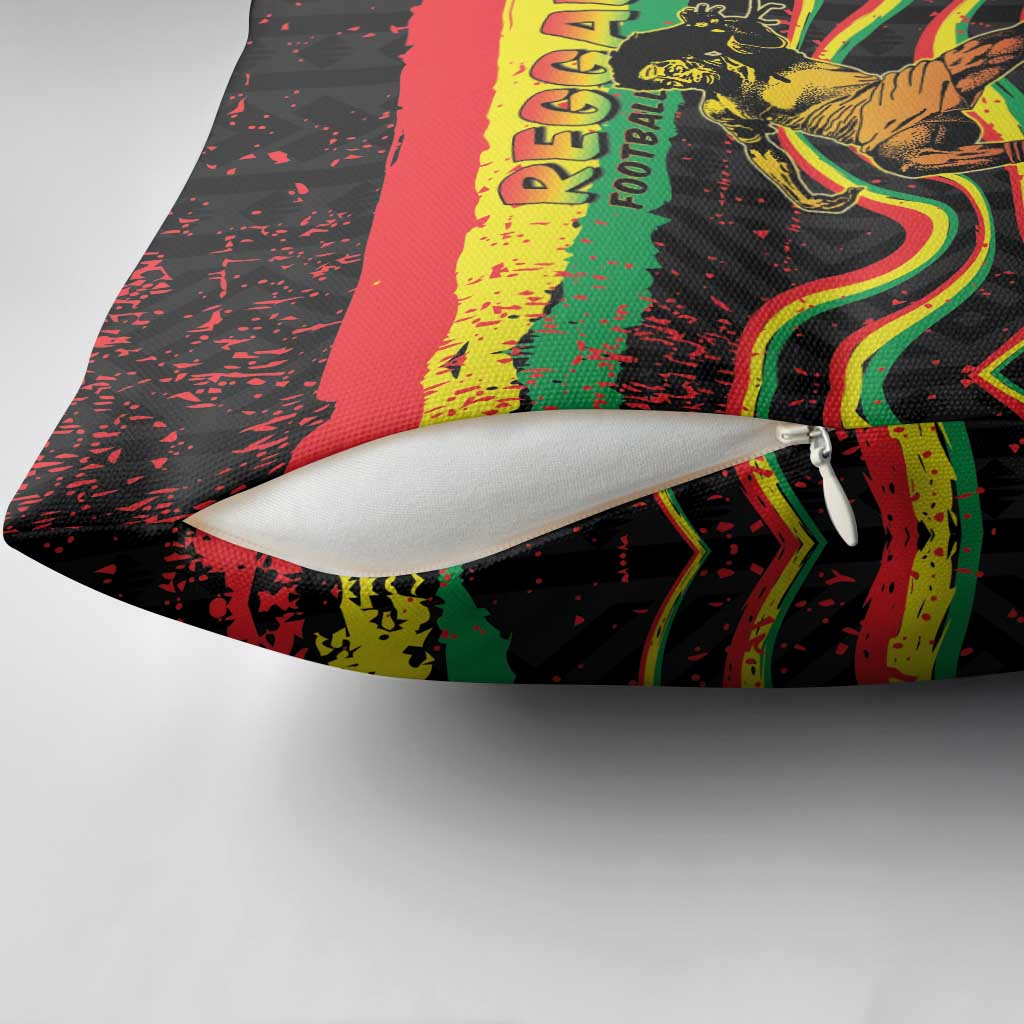 Reggae Legend Bob Football Pillow Cover Grunge Style