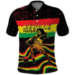 Personalized Reggae Legend Bob Football Polo Shirt Grunge Style