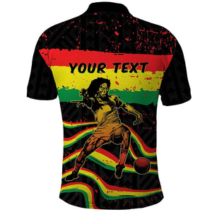 Personalized Reggae Legend Bob Football Polo Shirt Grunge Style