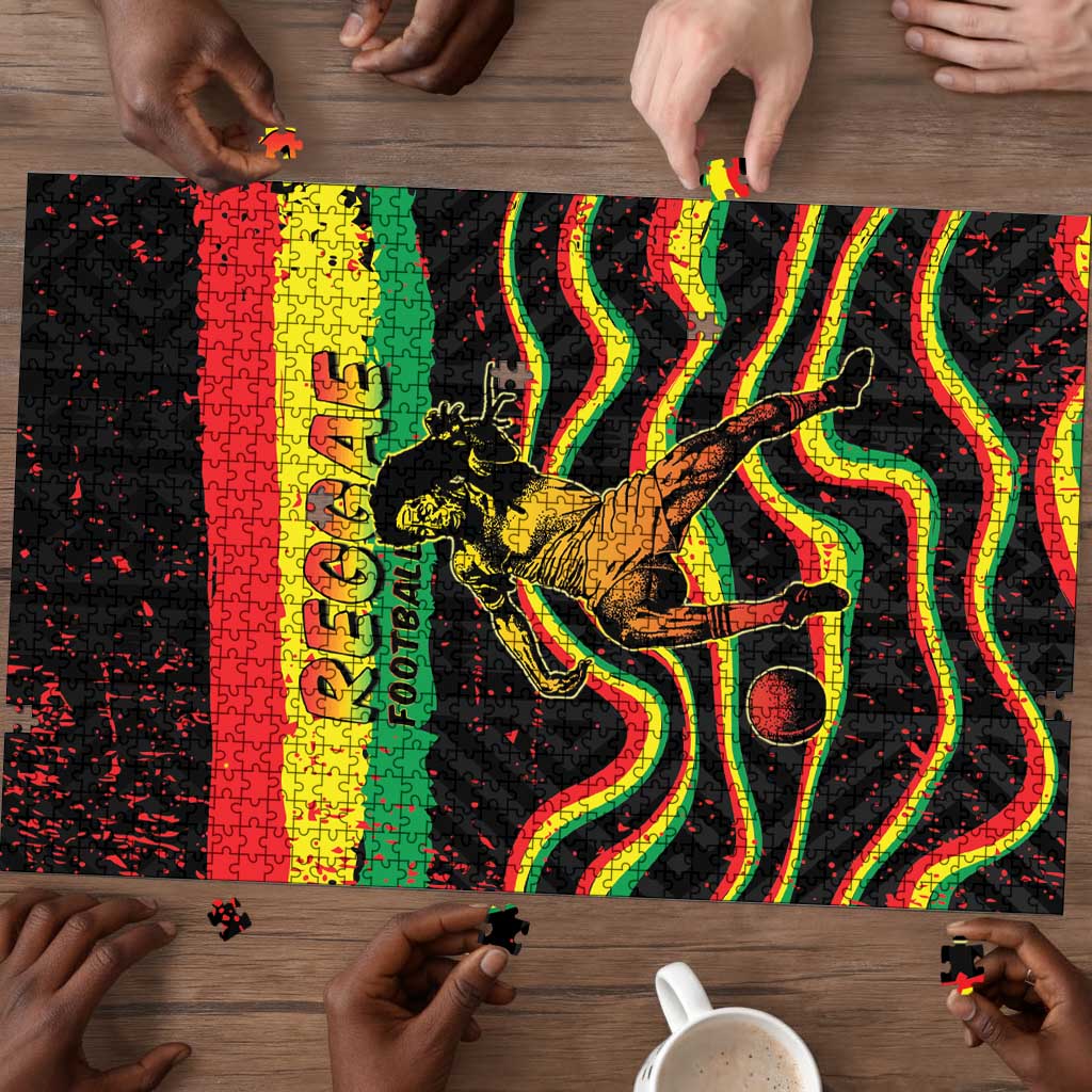 Reggae Legend Bob Football Puzzle Grunge Style