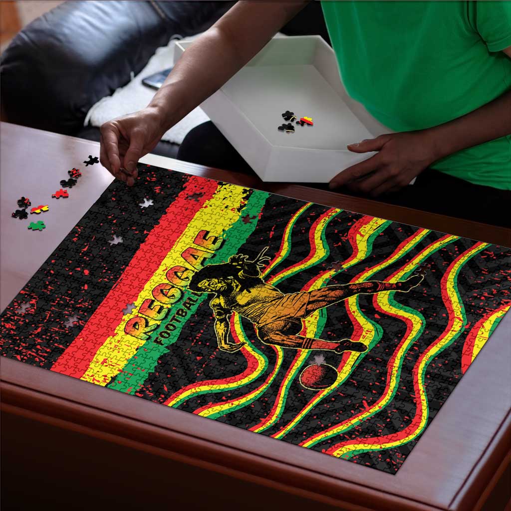 Reggae Legend Bob Football Puzzle Grunge Style