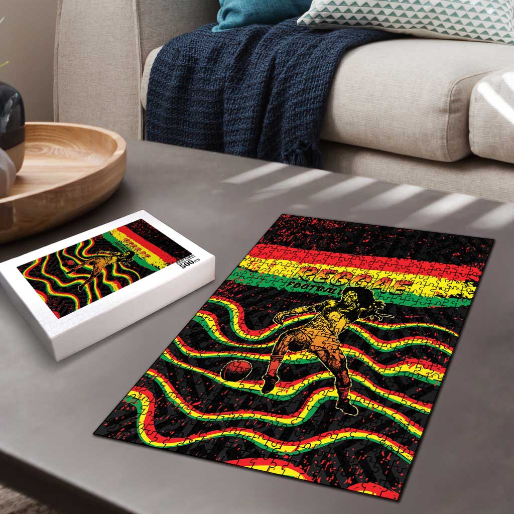 Reggae Legend Bob Football Puzzle Grunge Style