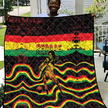 Reggae Legend Bob Football Quilt Grunge Style