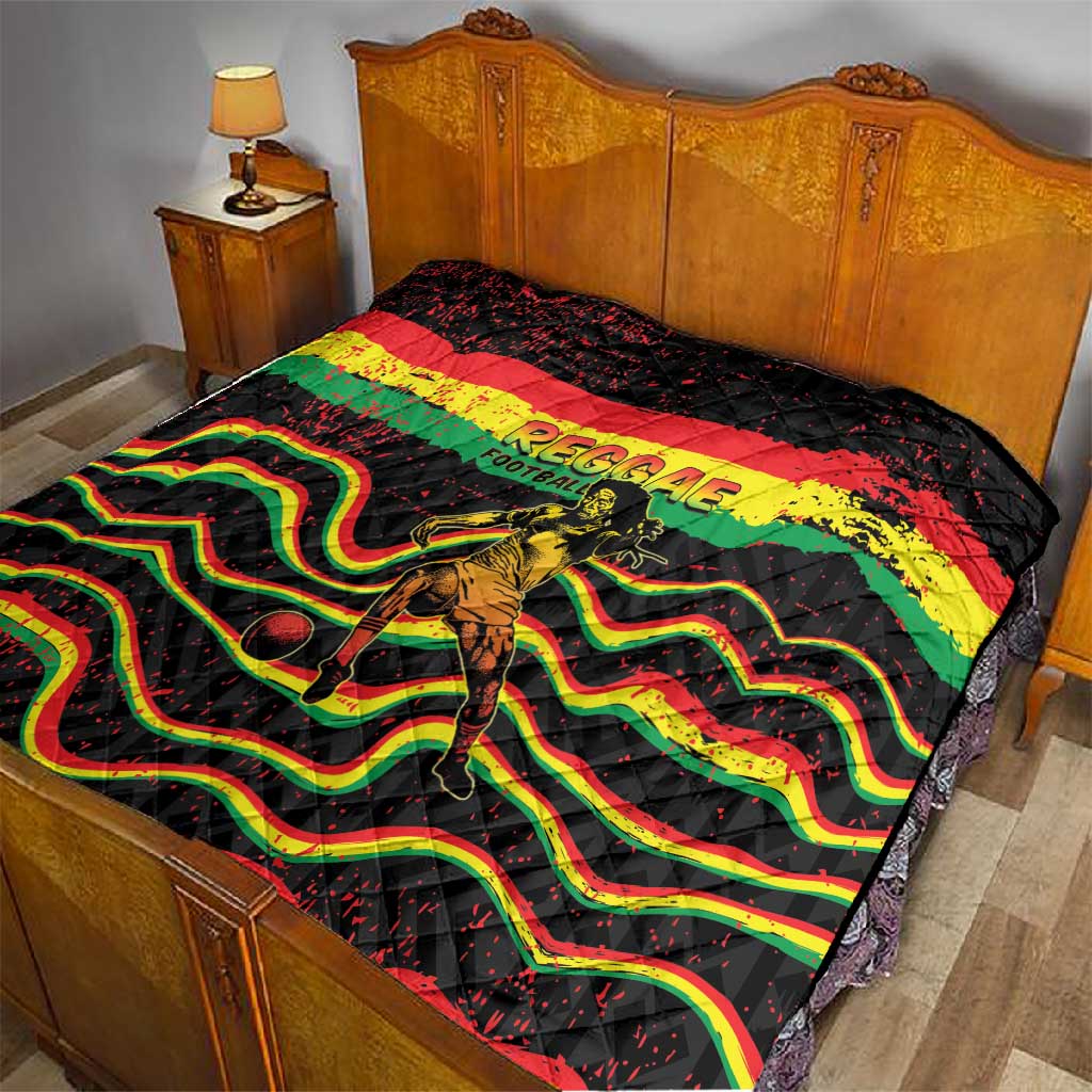 Reggae Legend Bob Football Quilt Grunge Style