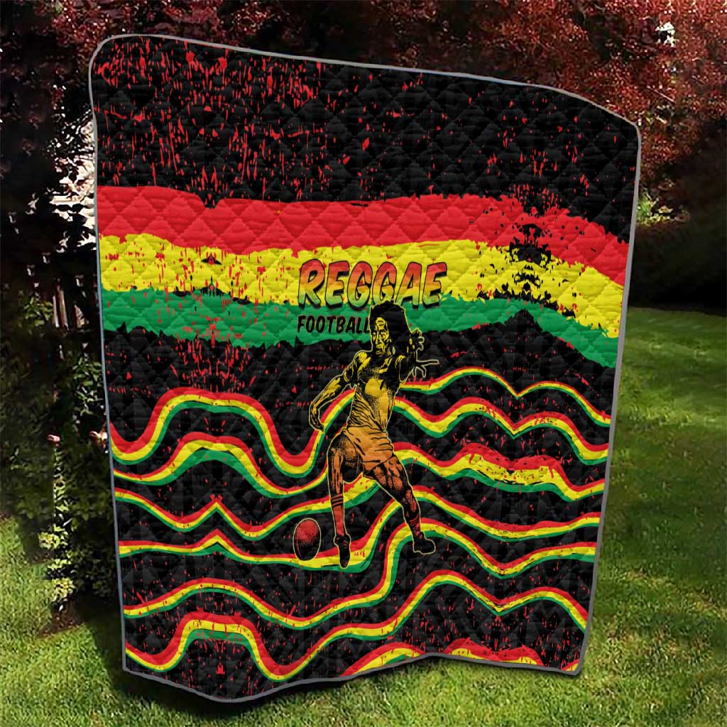 Reggae Legend Bob Football Quilt Grunge Style
