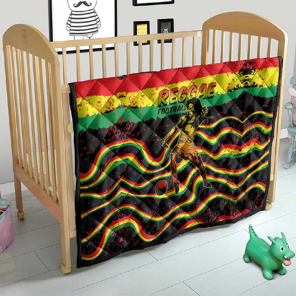 Reggae Legend Bob Football Quilt Grunge Style