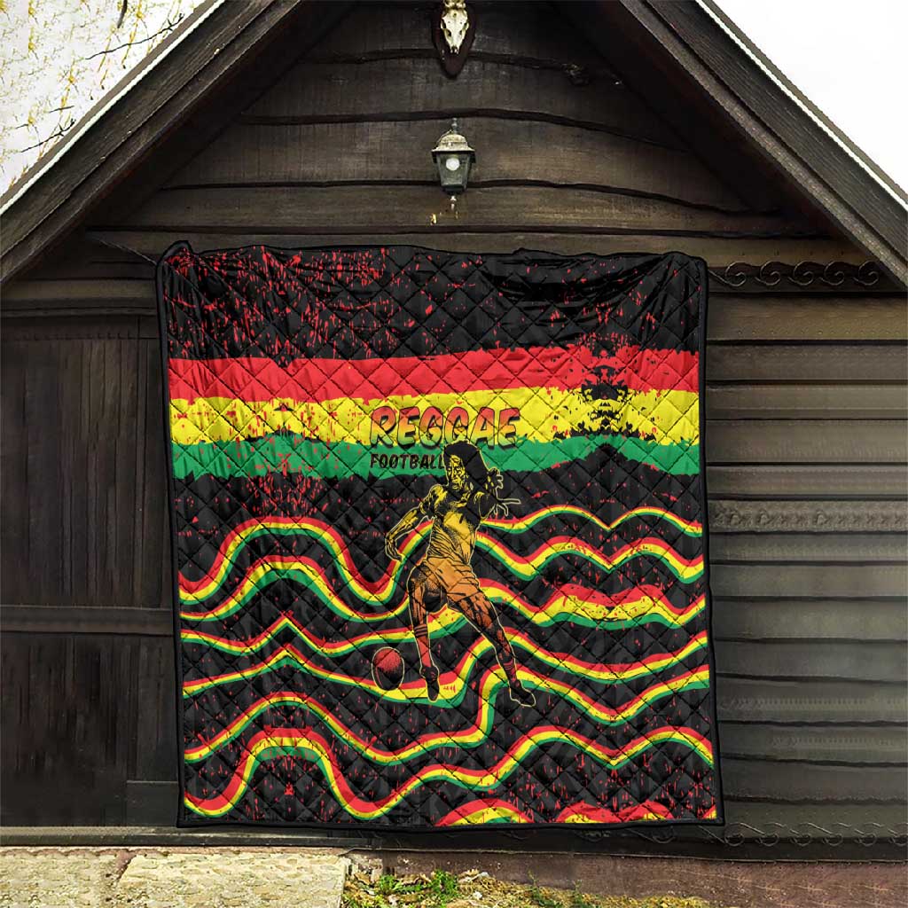Reggae Legend Bob Football Quilt Grunge Style