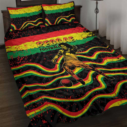 Reggae Legend Bob Football Quilt Bed Set Grunge Style