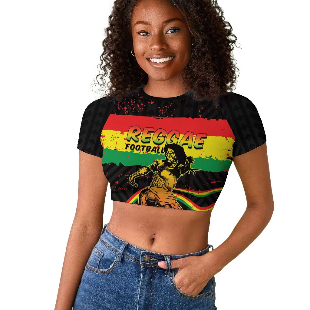 Personalized Reggae Legend Bob Football Raglan Cropped T shirt Grunge Style