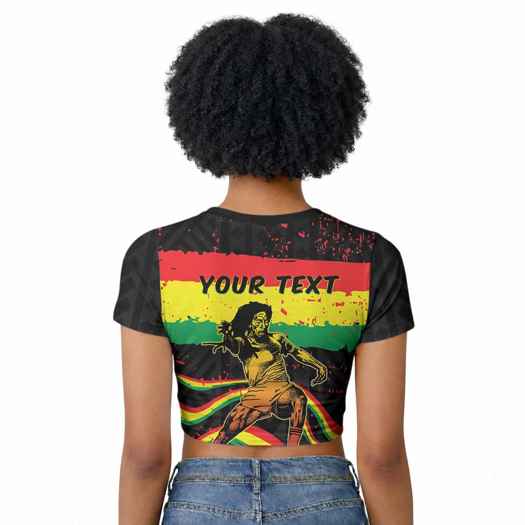 Personalized Reggae Legend Bob Football Raglan Cropped T shirt Grunge Style