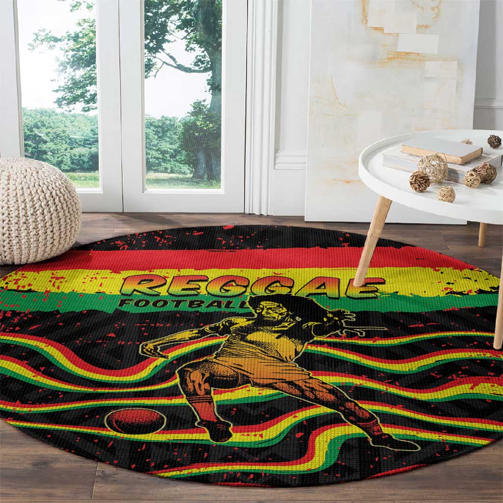 Reggae Legend Bob Football Round Carpet Grunge Style