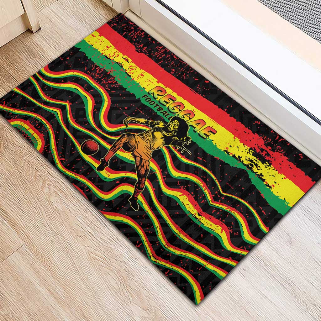 Reggae Legend Bob Football Rubber Doormat Grunge Style
