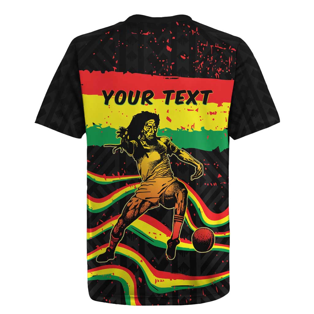 Personalized Reggae Legend Bob Football Rugby Jersey Grunge Style