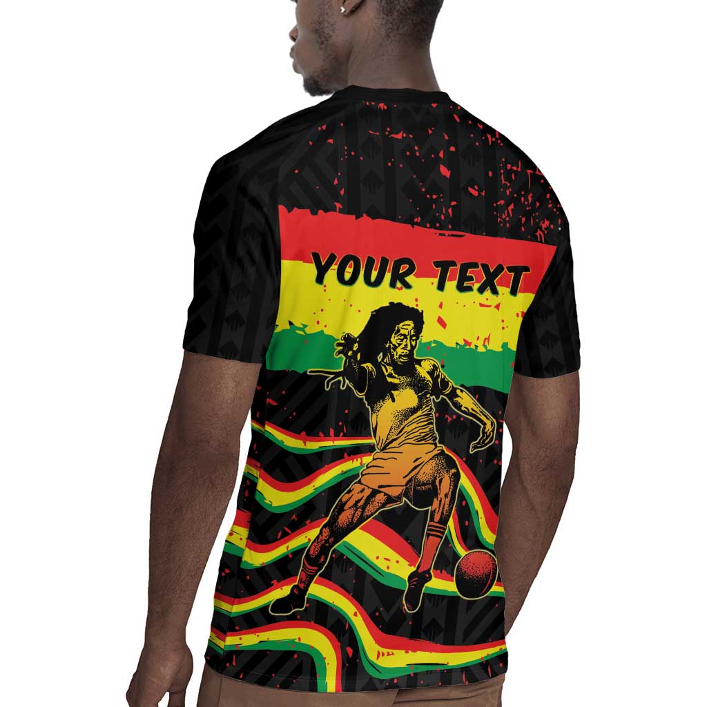 Personalized Reggae Legend Bob Football Rugby Jersey Grunge Style