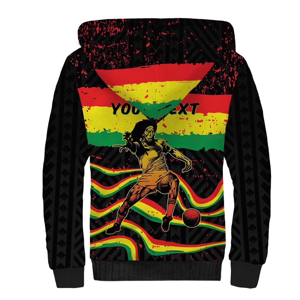 Personalized Reggae Legend Bob Football Sherpa Hoodie Grunge Style