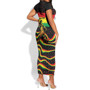 Personalized Reggae Legend Bob Football Short Sleeve Bodycon Dress Grunge Style