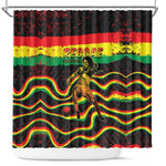 Reggae Legend Bob Football Shower Curtain Grunge Style