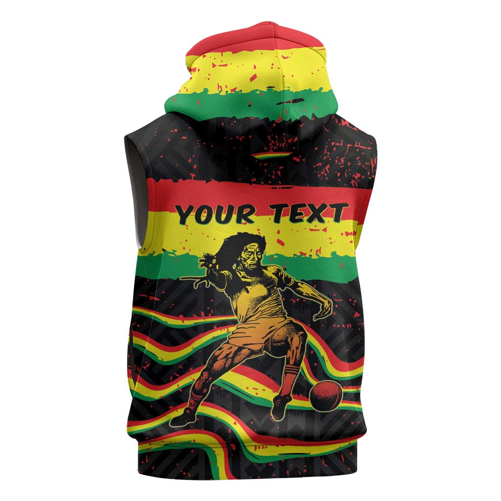 Personalized Reggae Legend Bob Football Sleeveless Hoodie Grunge Style