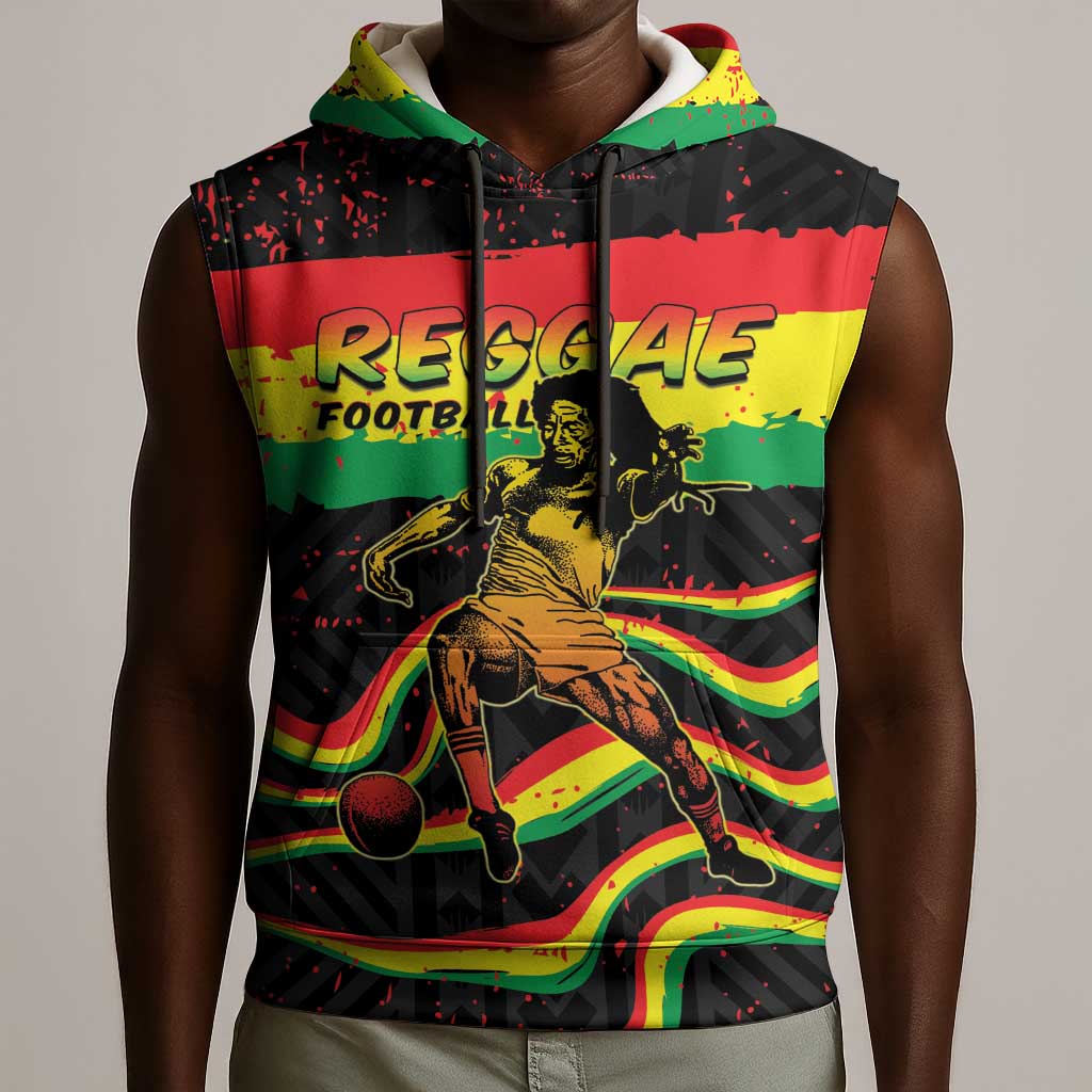 Personalized Reggae Legend Bob Football Sleeveless Hoodie Grunge Style
