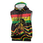 Personalized Reggae Legend Bob Football Sleeveless Zip Hoodie Grunge Style