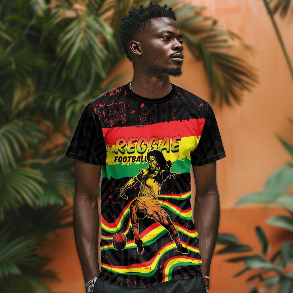Personalized Reggae Legend Bob Football T shirt Grunge Style