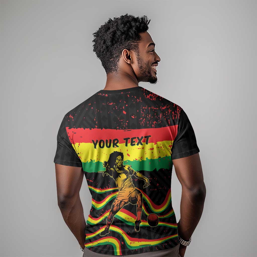 Personalized Reggae Legend Bob Football T shirt Grunge Style