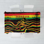 Reggae Legend Bob Football Tablecloth Grunge Style