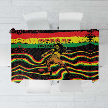 Reggae Legend Bob Football Tablecloth Grunge Style