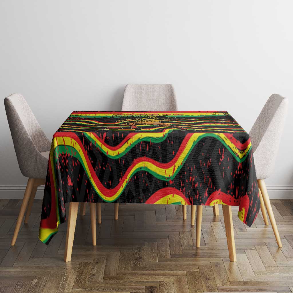 Reggae Legend Bob Football Tablecloth Grunge Style