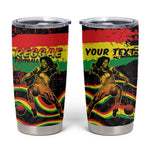 Personalized Reggae Legend Bob Football Tumbler Cup Grunge Style